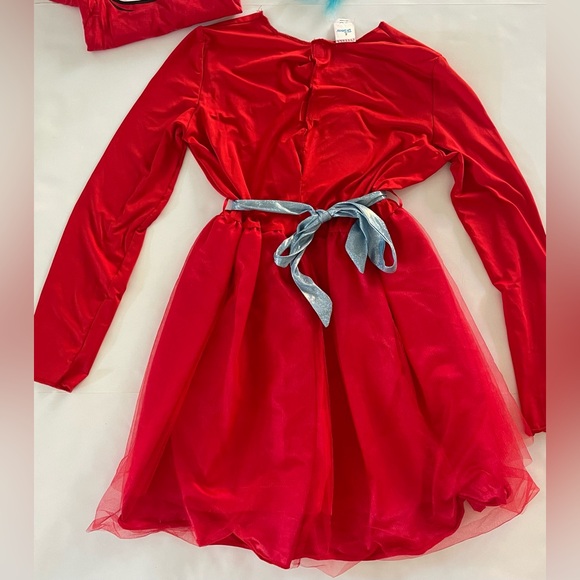 Dr. Seuss thing 1/2 dress, headband, tshirt and leggings costume size Large - Picture 7 of 12